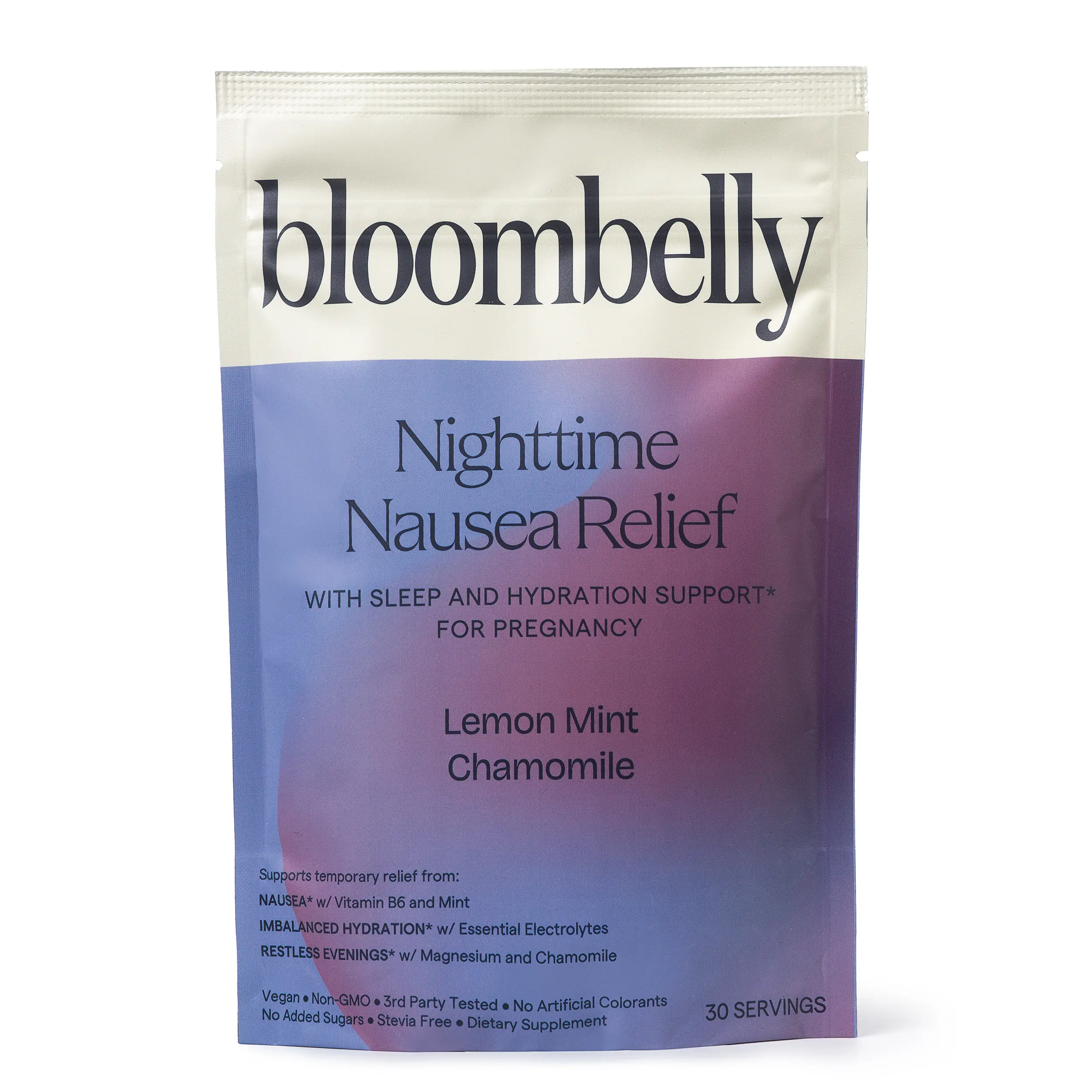 Bloombelly Morning Nausea Support - Electrolytes Hydration Support with Vitamin B6 & Ginger for Nausea Relief and Energy Boost in First Trimester