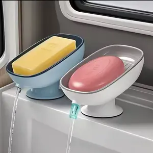 Self-Draining Soap Holder, Super Suction Portable Soap Dish, Home Supplies