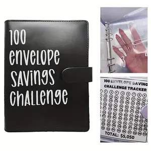 100 Envelopes Money Saving Challenge Binder, Funny Savings Challenges Book With Envelopes, Budget Planner Book With Cash Envelopes