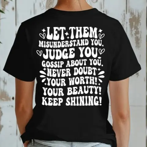 Let Them Inspirational Affirmation crewneck t-shirt