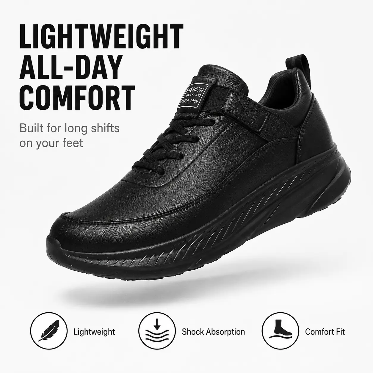 2026 Professional Slip-On EVA Chef Work Shoes, Waterproof Oilproof Slip Resistant, Cushioned Sole Comfort for Long Standing, Wide Toe Box Easy Clean, All-Season Kitchen Safety Shoes for Catering & Food Factory