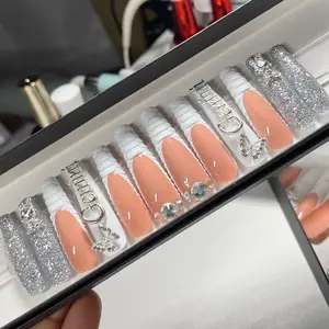 Zodiac Sign White French Tip Press On Nails - Perfect for Any Occasion press-on nail