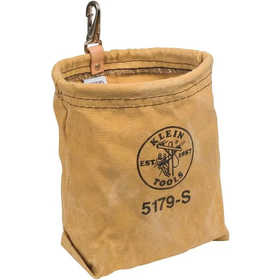 5179S Tool,-Repellent Tool Bag with Snap Clip Connection, Canvas Construction and Rope Reinforcement