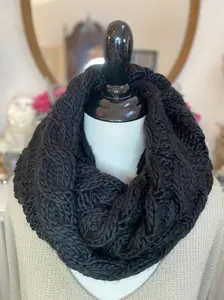 Big Black Soft Infinity Scarf
