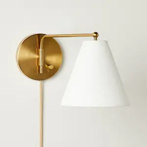 Wall Sconce with Horizontal Arm Brass - Threshold designed with Studio McGee