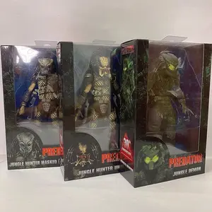 2026 new Aliens vs Predator Jungle Demon Predator Hunter Unmasked Masked Action Figure 30th Anniversary Model Toys Desktop Decoration
