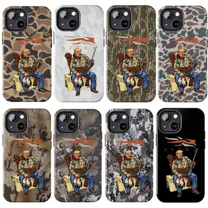 Vintage Sitka With Hunter Trump Camo Phone Case, Ol School Waterfowl Camo For iPhone 17 16 15 14 13 12
