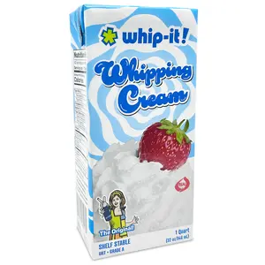Whip-It! Whipping Cream 32oz – Premium, Ultra-Rich, Fluffy, Barista-Grade Heavy Cream for Desserts, Coffee, Cakes & More | Smooth & Stable Whip | Perfect for Home & Pro Kitchens