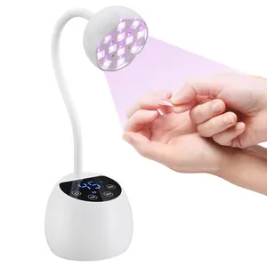 UV Nail Lamp Mini UV Light for Gel Nails Polish 36W Rechargeable LED Nail Light Nail Dryer with 4 Timers & Auto Sensor, Fast Curing Goosenecks Lamp for Home DIY Manicure