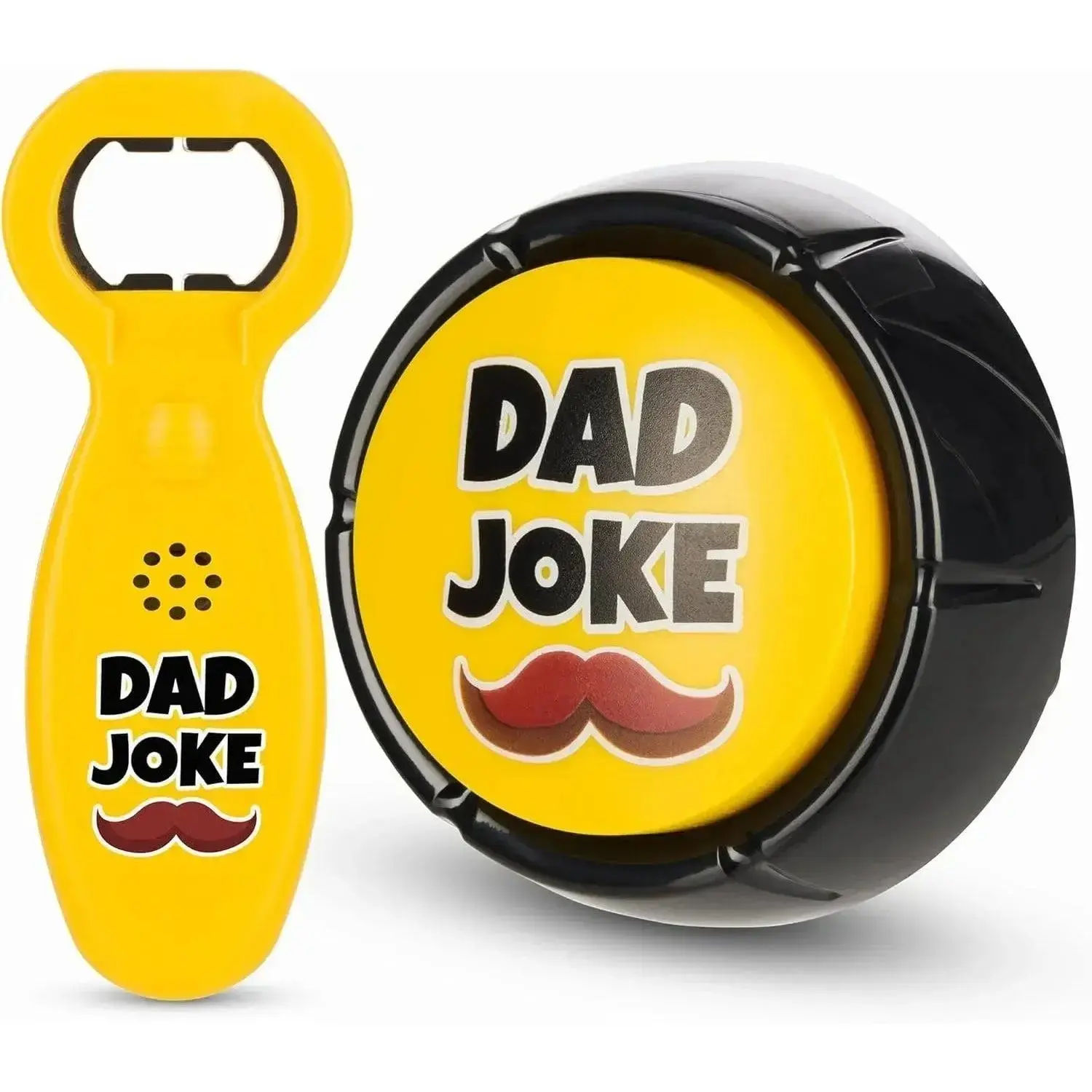 Dad Joke Gift Set | Talking Dad Joke Bottle Opener & Button Set | Funny Gifts for Dad | Fathers Day Birthday Gift