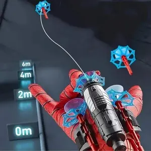 Spider Web Launcher Glove Set, Fun Interactive Party Game, Blue Hero Toy, Funny Prank Toy, Kids Role Play Accessories
