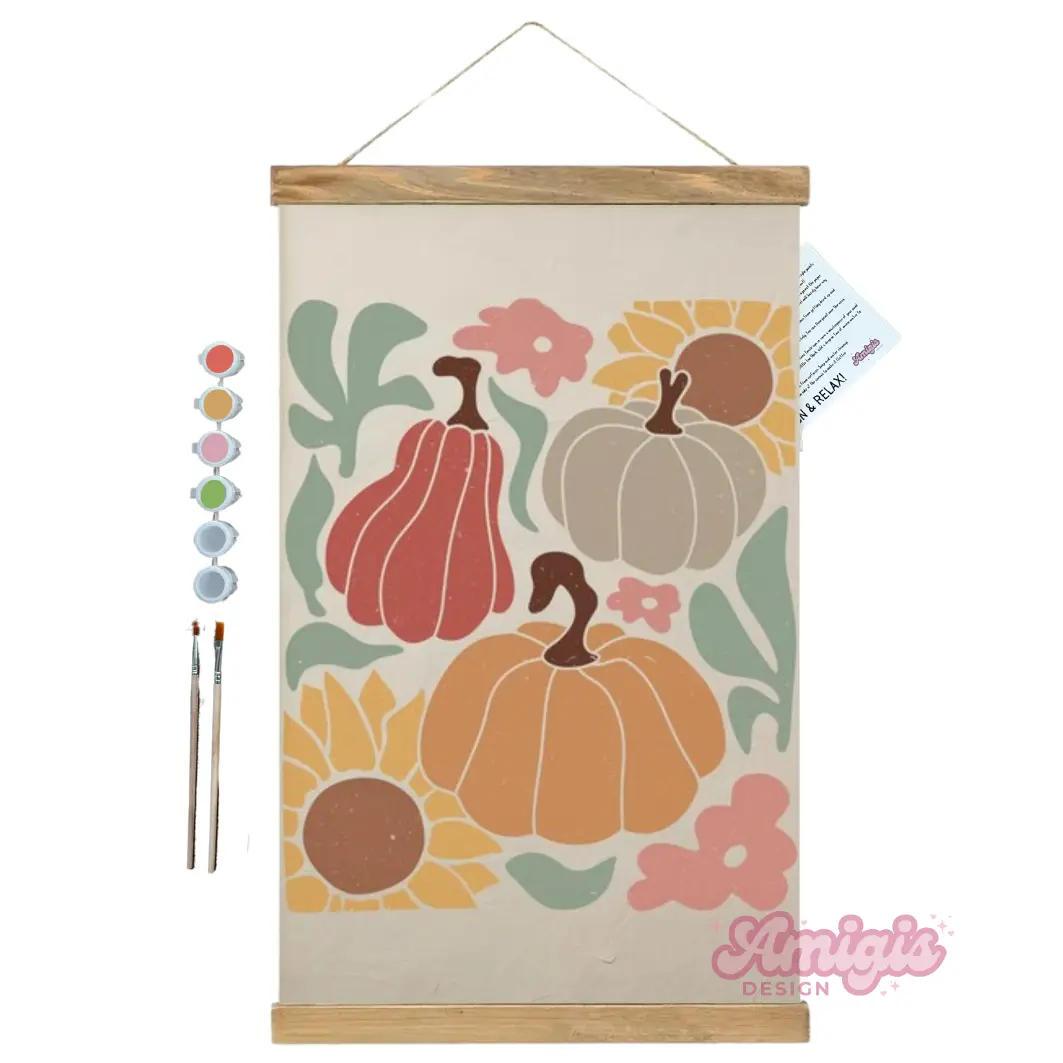Funky Pumpkin Paint by Number Kit