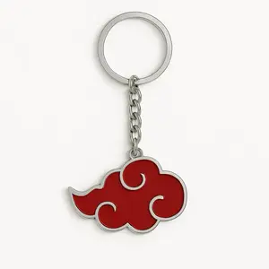 Akatsuki Cloud keychain - Anime keychain - Metal keychain