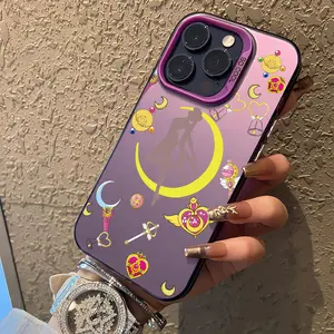 Anime S-Sailors Moons Cute Phone Case Suitable for iPhone 17 16e 16 15 14 13 12 11 Mini Pro Max Air X XR XSMAX 8 7 Plus Anti Fall Matte Back Cover