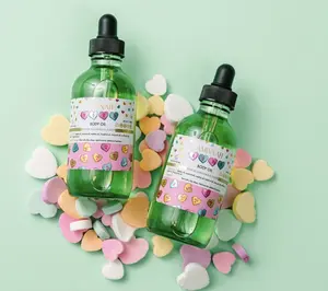 2-PACK "XOXO" Body Oil Skin Care Strawberries & Kiwis Natural Cosmetic