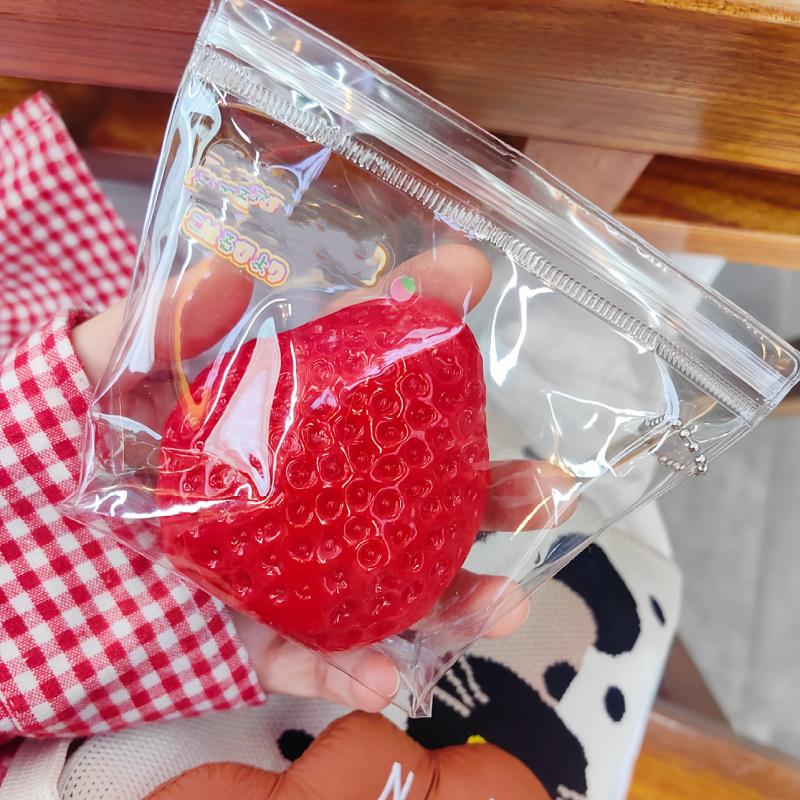 [Soft Strawberry Squishy Toy] Taba Soft and Cute Strawberry Squishy Toy |     Relaxing Finger Toy with Novel Squeeze Slow Rebound Feature |     Perfect for Office Settings, Holidays, and Various Festivals as Gifts, Ideal Valentine's Day Gift or Back-to-Sc