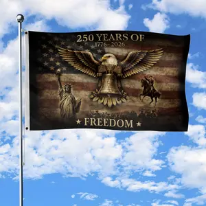 Patriotic 250th Anniversary Flag Outdoor House Flag Double-Sided USA Decor