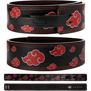 Anime Weight Lifting Lever Belt | 10mm Premium Leather Weightlifting Belt for Powerlifting, Bodybuilding, Deadlift, Squats, Exercise Workout | Heavy Duty Gym Belt Best for Men & n