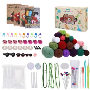 Crochet Material Kit (Handmade DIY Material Kit): Whimsical Plant Pot Series Plush Toys, New Arrival
