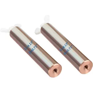 Copper Anode Copper Replacement,Swimming Pool ionizer Anode Rod L=4.13" D=0.71" Screw Thread=M6 for Two Sides.Widely  in Pond, Swimming Pool,  Fountain, Landscape Pool(2 Set)