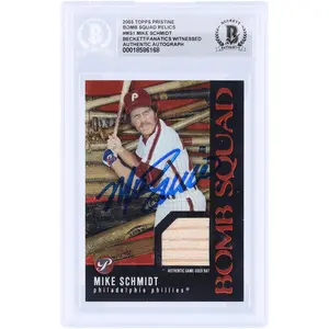 Mike Schmidt Philadelphia Phillies Autographed 2003 Topps Pristine Bomb Squad Relic #PBS-MS1 Beckett Fanatics Witnessed Authenticated Card - Fanatics Authentic Certified