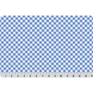 Fabric Shannon Blue Bonnet Gingham Cottage Rose Lane Quilting Cuddle by the Quarter Yard QC-CRGINGHAM-BLUEBONNET