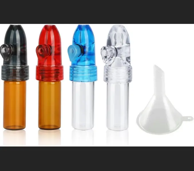 Travel Knob Switch Spice Bottles - Set of 4 Refillable Glass and Plastic Camping Spice Containers, Leak-Proof Bottles, Suitable for Outdoor Camping, Travel, and Kitchen Use