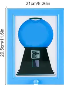 Home Essentials,handy Candy Frame,Candy Dispenser Wall Mounted Picture Frame, for candy, nuts, dog and cat treats. Hang it on the wall or place it on a table (Blue)