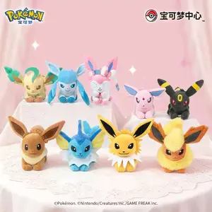 Official Pokemon Center Fall For Eevee Series Lying Eeveelution Plush Keychain Full 9 Styles Eevee Vaporeon Jolteon Flareon Espeon Umbreon Leafeon Glaceon Sylveon Soft Bag Charm Anime Collectible Gift