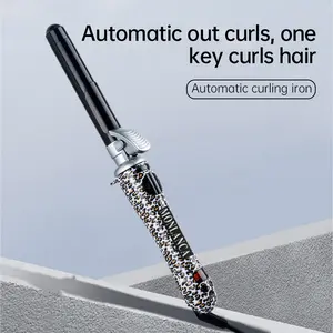 Leopard print 1 inch curling iron, straight stick creates perfect waves