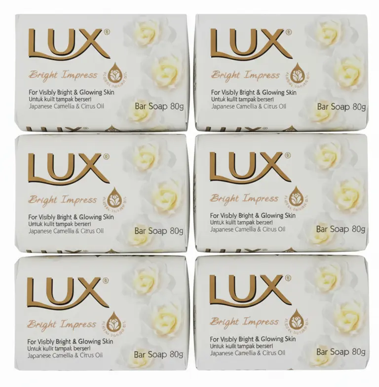 10 Pack LUX Bar Soap 80g Bright Impress Japanese Camellia & Citrus Oil