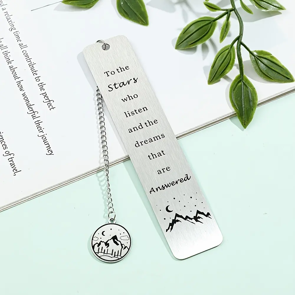 Exquisite Stainless Steel Bookmark, Book Accessories, Inspirational Gift for Women, Acotar Peripheral Book Lover Reader, Birthday Christmas Gift