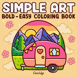 Simple Art: Coloring Book for Adults and Teens, Bold and Easy Designs for Relaxation with Minimalist Features (Bold & Easy Coloring) Paperback – July 31, 2024