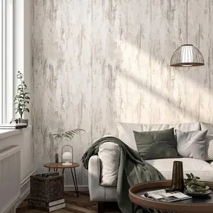 17.7"x317" Cream Concrete Wallpaper for Walls Concrete Contact Paper Industrial Self Adhesive Removable Farmhouse Wallpaper Peel and Stick Wall Coverings Wall Paper for Bedroom Laundry Room