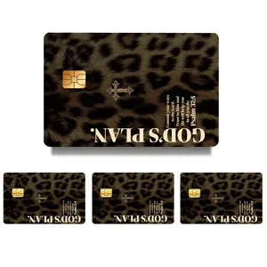 4pcs Ultra-Thin Vinyl Stickers for Credit Cards, Debit Cards, Key Tags, Waterproof, Scratch-Resistant, Non-Residue, Customizable Card Protection Sticker Decal
