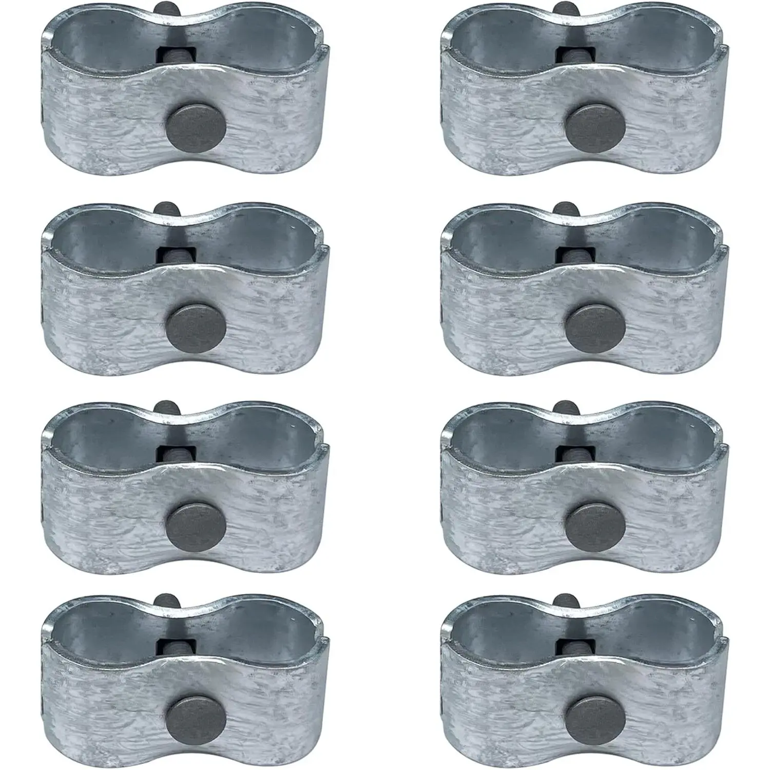 8 Set Dog Kennel Panel Clamps Chain Link Fence Panel Clamps for Round Pipe Panel Frame with 1-3/8"/32mm Diameter Saddle Clamps for Dog Kennels & Chain Link Fence