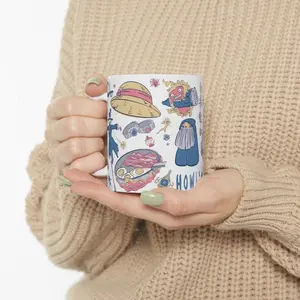 Kawaii Howl Mug, Kawaii Anime Coffee Mug, Ghibli Cup, Cute Anime Gift for Girlfriend, Gift for Anime Lover, Kawaii Gift