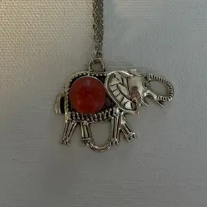 Garnet Elephant Necklace