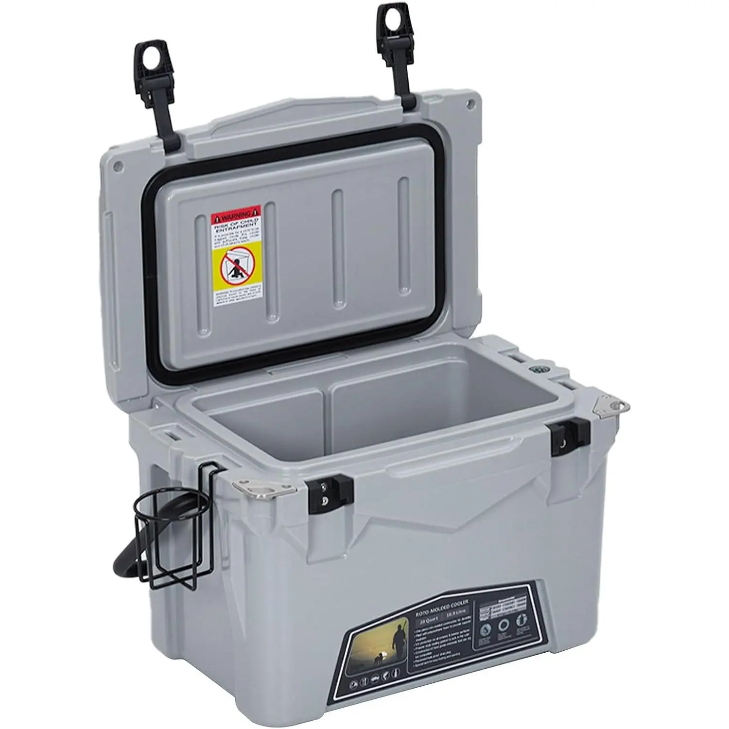 GARVEE Cooler Box with Handles, Durable Cooling Box, Portable Ice Chest Cooler Box, for Travel Camping Picnic Outdoor