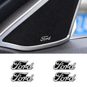 3D Hi-Fi Speaker Stereo Aluminum Badge Emblem Sticker for Ford Focus Fiesta Ecosport Escort Ranger Fusion Mondeo Mustang