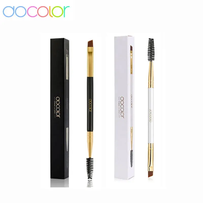Docolor Dual-Ended Angled Eyebrow Brush & Spoolie