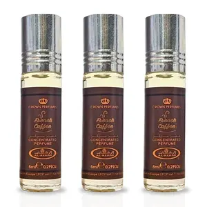 French Coffee Perfume Oil 6ML (0.2OZ) By Al Rehab | Sweet, Creamy, Spicy, Gourmand. (PACK OF 3) French Coffee Perfume Oil 6ML (0.2OZ) By Al Rehab | Sweet, Creamy, Spicy, Gourmand. (PACK OF 3)