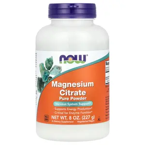 NOW Foods Magnesium Citrate Pure Powder, 8 oz (227 g)