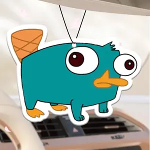 Cartoon Design Car Air Freshener Ornament, Car Rear-view Mirror Decorative Hanging Fragrance Tablet, Universal Car Interior Decoration Accessories, Car Diffuser, Car Accessory