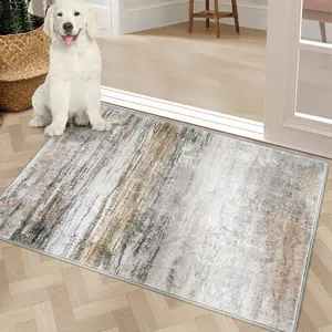 Door Mat Soft Absorbent Indoor Front Entryway Rug Machine Washable Entrance Mats for Muddy Paws for Muddy Paws Non Slip Throw Rugs 20" x 32" Doormat for Inside Foyer Bedroom - Yellow