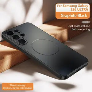 Premium Matte Phone Case for Samsung Galaxy S26Ultra S25Ultra S24Ultra S23Ultra S22Ultra S26Plus S25Plus S24Plus S23Plus S22Plus S25Edge S24FE A26 A36 A56 A55 A54 A53, Wireless Charging, Car Magnetic Holder, Anti-Slip