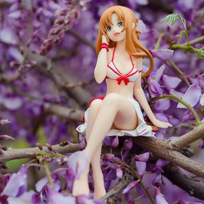Anime Sword Art Online Yuuki Asuna Noodle Stopper PVC Anime Figure, Sexy Girl Action Model Toy for Toys & Hobbies Collectibles, Anime Figures