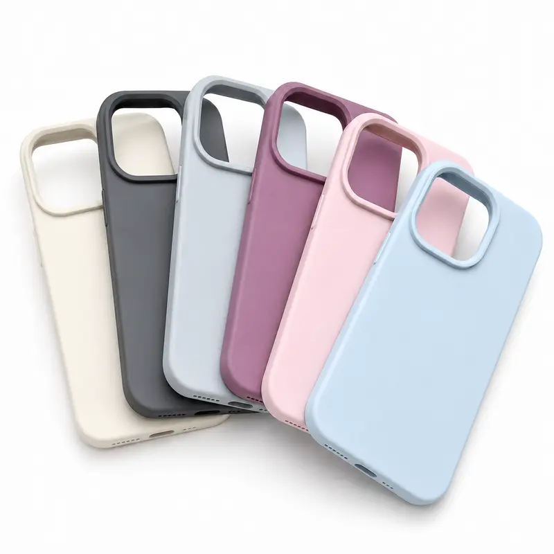 Original Liquid Silicone Mobile Phone Cover - Luxury Shockproof Soft Protective Casing Protector for iPhone 17 Air,17,16,15,14,13,12,11 Pro Max,Mini,XR,X,XS,8,7,6 Plus - Candy Color Wireless Phone Accessory Compatible with iPhone Models