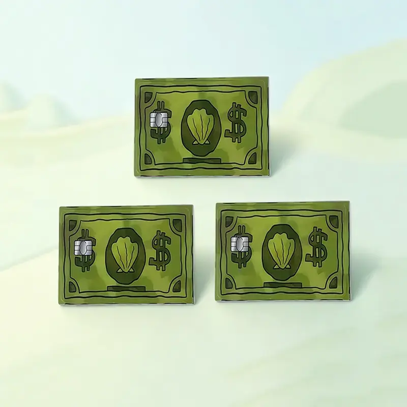 Finance Aesthetic Credit Card Skin, Cash Bill Debit Card Sticker, Waterproof Vinyl Wrap