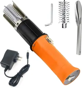 Electric Fish Scaler with Extra Stainless Steel Roller  for Scraping Salmon and Other's Fish, Cordless Fish Scale Remover Cleaner Skinner Kit Designed with 12V Rechargeable